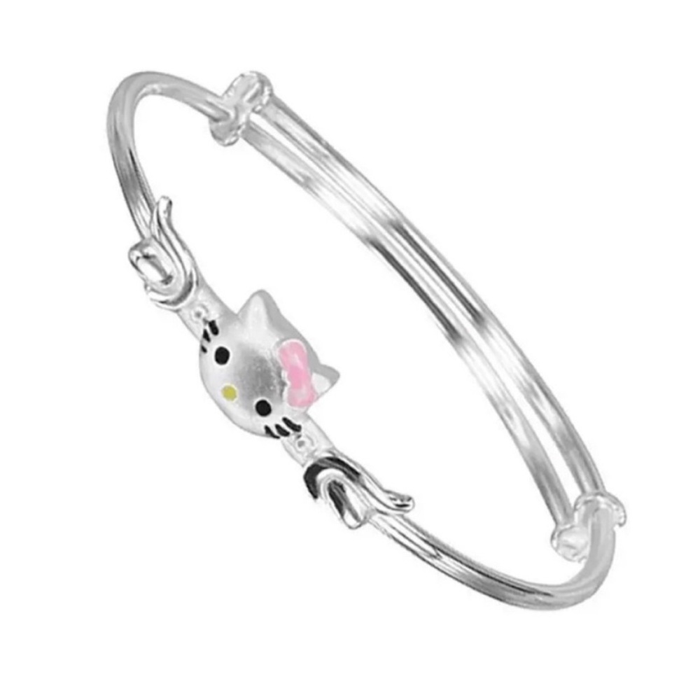 Hello Kitty Silver Bangle New